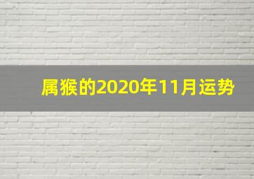 属猴的2020年11月运势