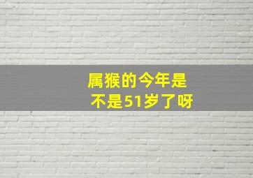 属猴的今年是不是51岁了呀