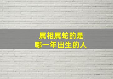 属相属蛇的是哪一年出生的人