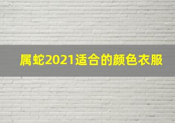 属蛇2021适合的颜色衣服