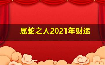 属蛇之人2021年财运