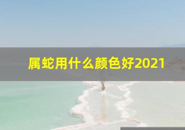 属蛇用什么颜色好2021