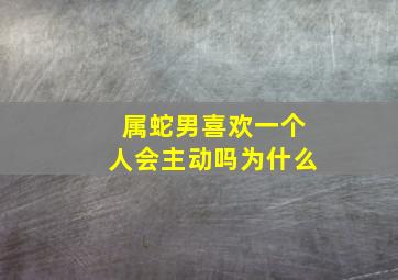 属蛇男喜欢一个人会主动吗为什么