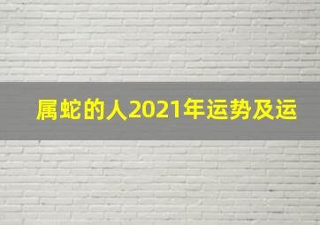 属蛇的人2021年运势及运