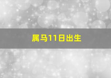 属马11日出生