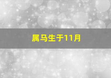 属马生于11月