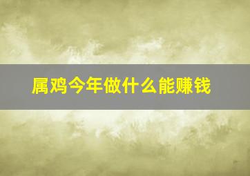 属鸡今年做什么能赚钱