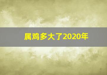 属鸡多大了2020年