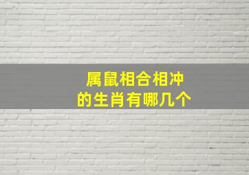 属鼠相合相冲的生肖有哪几个