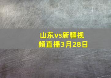 山东vs新疆视频直播3月28日