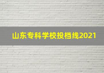 山东专科学校投档线2021