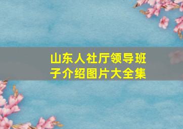 山东人社厅领导班子介绍图片大全集