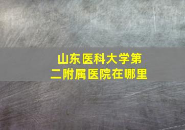 山东医科大学第二附属医院在哪里