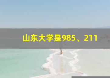 山东大学是985、211