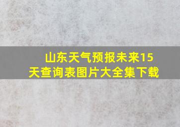 山东天气预报未来15天查询表图片大全集下载