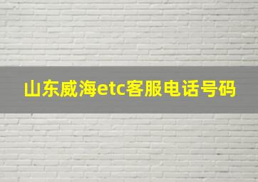 山东威海etc客服电话号码