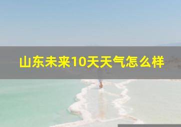 山东未来10天天气怎么样