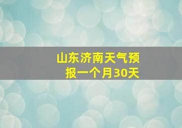 山东济南天气预报一个月30天