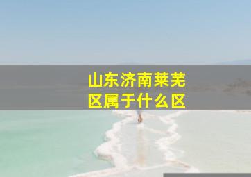 山东济南莱芜区属于什么区