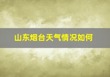 山东烟台天气情况如何