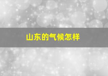 山东的气候怎样