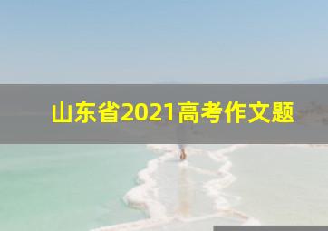 山东省2021高考作文题