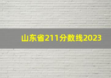 山东省211分数线2023