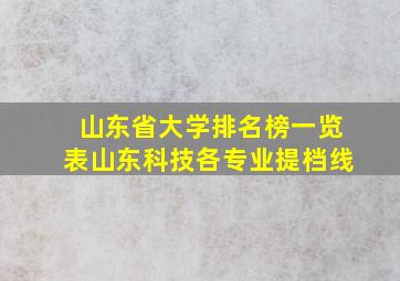 山东省大学排名榜一览表山东科技各专业提档线