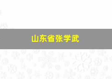 山东省张学武