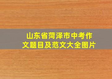 山东省菏泽市中考作文题目及范文大全图片