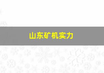 山东矿机实力