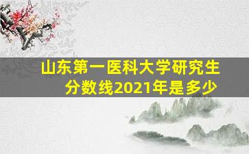 山东第一医科大学研究生分数线2021年是多少