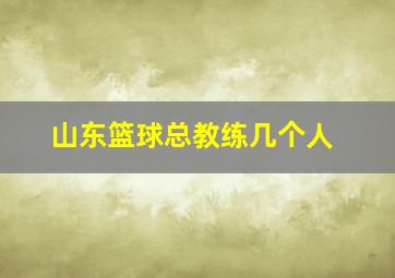 山东篮球总教练几个人