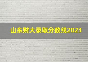 山东财大录取分数线2023