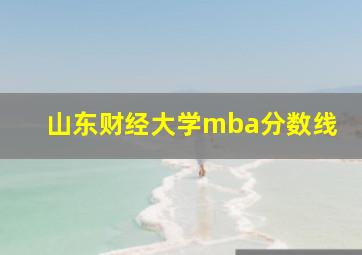 山东财经大学mba分数线