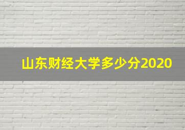 山东财经大学多少分2020