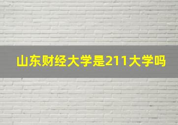 山东财经大学是211大学吗