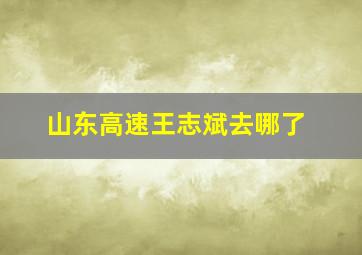 山东高速王志斌去哪了