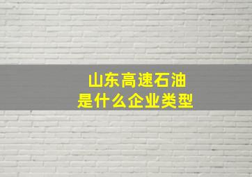 山东高速石油是什么企业类型