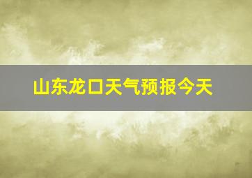 山东龙口天气预报今天