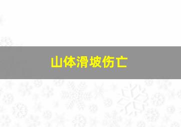 山体滑坡伤亡