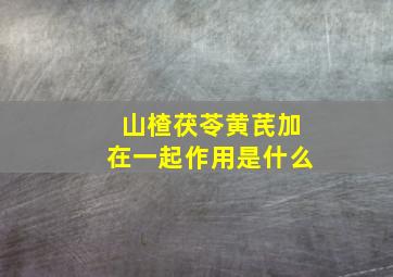 山楂茯苓黄芪加在一起作用是什么