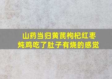 山药当归黄芪枸杞红枣炖鸡吃了肚子有烧的感觉