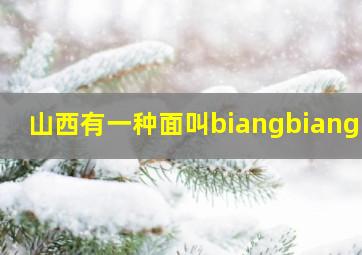 山西有一种面叫biangbiang面