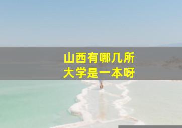 山西有哪几所大学是一本呀