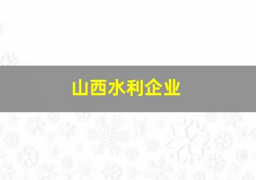 山西水利企业