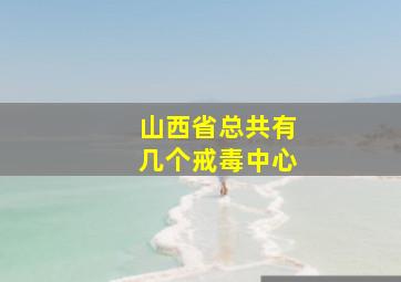 山西省总共有几个戒毒中心