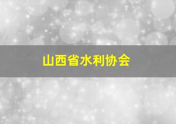 山西省水利协会