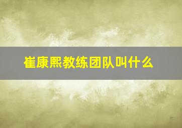 崔康熙教练团队叫什么