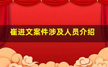 崔进文案件涉及人员介绍